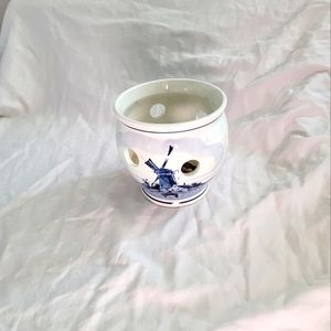 Vintage Delft Holland Hand Painted Planter
